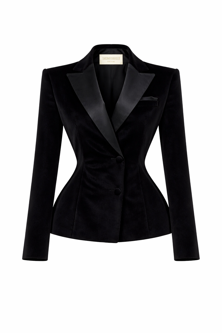 Midnight Velvet Sculpted Blazer