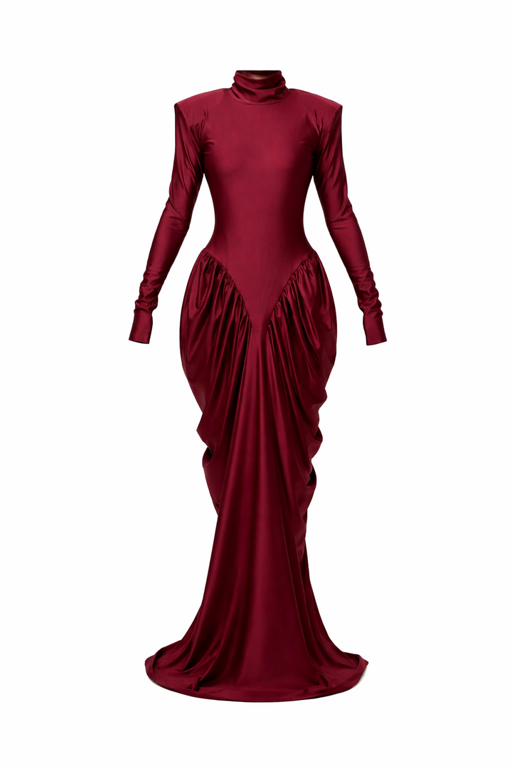 Burgundy Majesty Dress
